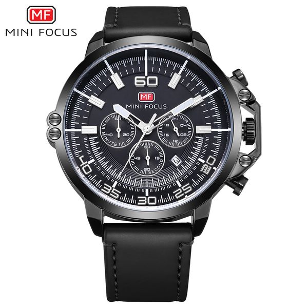 

fashion leisure business luxury sell like cakes fashion multifunction dial three eyes six stitches calendar luminous quartz watch, Slivery;brown