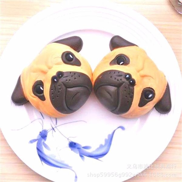 

slow rebound simulation cake bread slow rebound toy simulation slow rebound dog head pu foam dog head