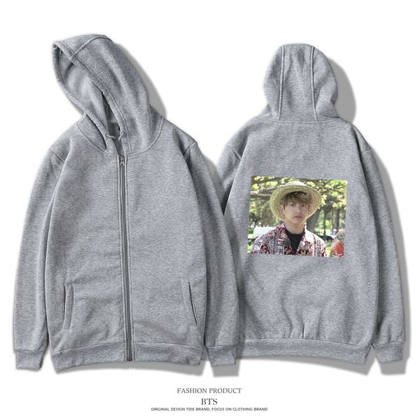 

good style selling bts jungkook hawaii spring hoodies men/women zipper harajuku casual tracksuit hoodie plus size