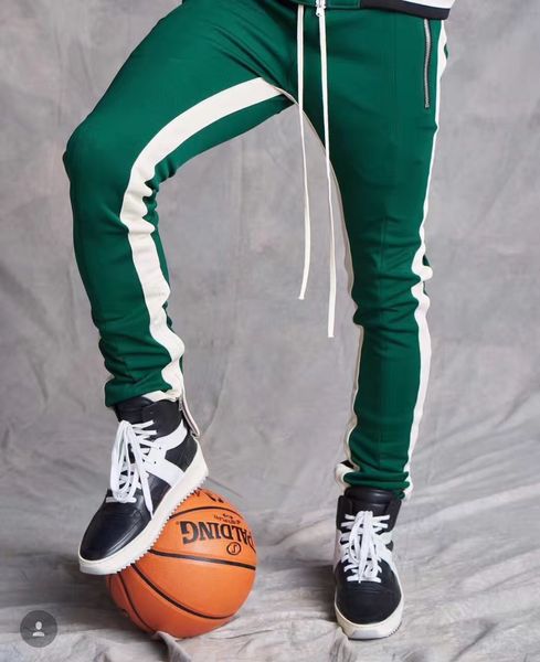 

men kanye of god vintage striped west sports mens slim sweatpants pants hop trousers hip joggers colorful fear side snqxh, Black