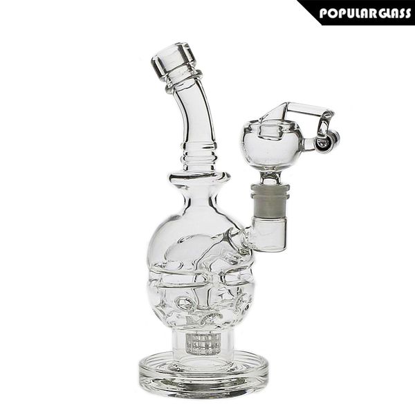 

SAML GLASS 8 дюймов Tall стекла EGG FAB Bongs EGG FAB нефтяных вышек Dab Rigs Ресайклер Вода трубы Женский совместный размер 14.4mm PG5005 (FC-EGG V2)