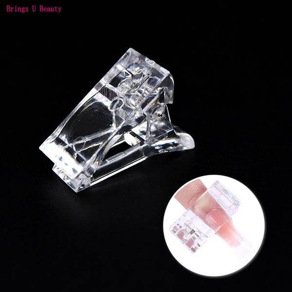 

3pcs/lot poly gel nail tips clip uv led quick building finger extension plastic builder nail gel lacquer manicure diy tools, Red;pink