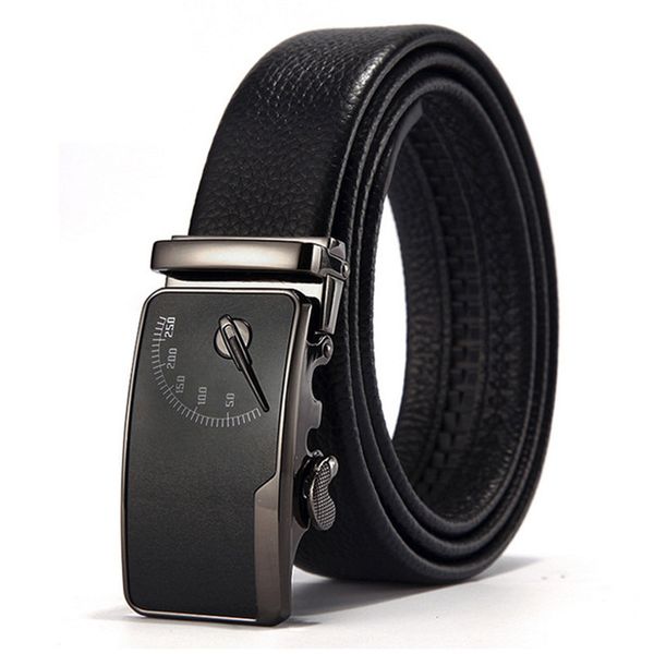 

first layer cowskin men's genuine leather belt automatic buckle belt korean business pure factory direct supply waistband, Black;brown