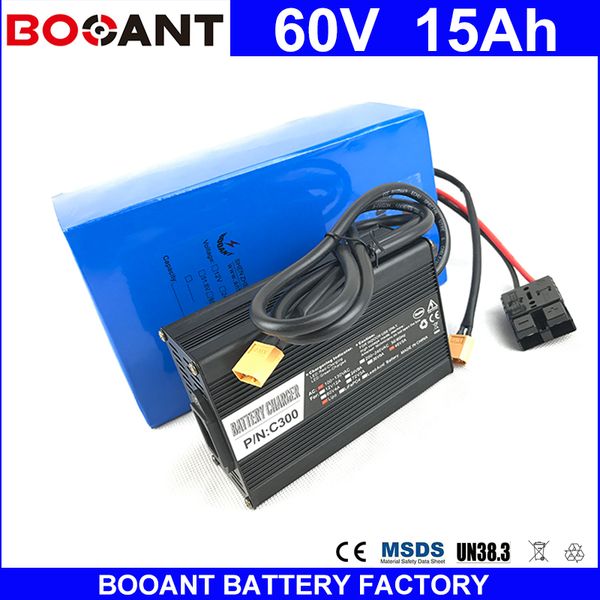

booant 60v 15ah 750w e-bike scooter battery packs 18650 electric bicycle battery 60v 15ah for bafang 750w motor with 5a charger