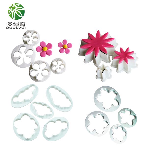 

duolvqi different flowers&cloud cookies cutter cake decoration tools pastry tools kitchen gadget for fondant