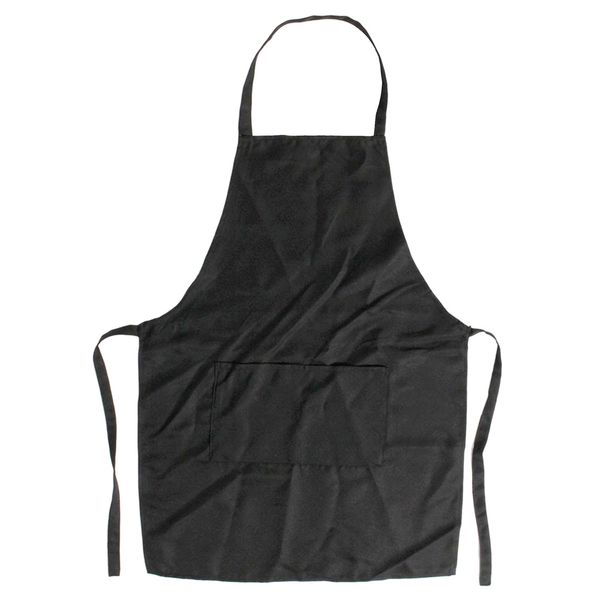 

szs 2 pocket black kitchen apron bib,  in medium