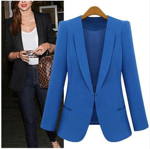 2017 дамы блейзер плюс размер 4XL формальный куртка женская Белый Blaser черный женский синий женщины костюм офис дамы SY185