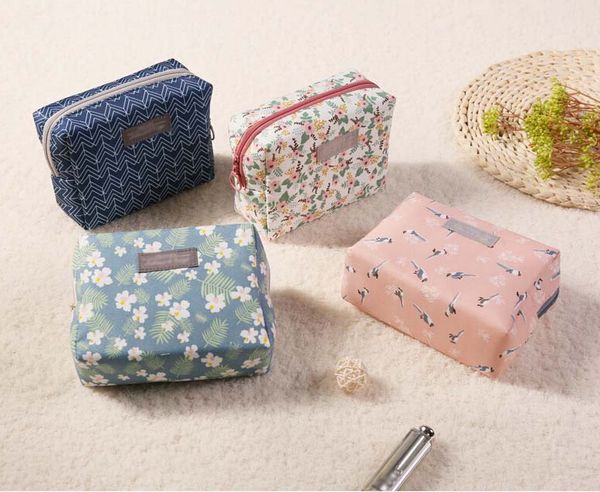 

sweet floral cosmetic bag travel organizer portable beauty pouch toiletry kit mini purse makeup pouch make up wash bag