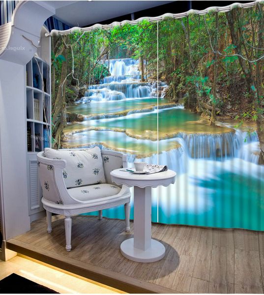 

custom 3d curtains waterfall landscape curtains window curtains for living room luxurious modern bedroom curtain