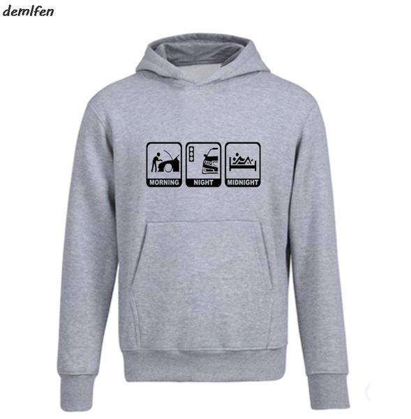 

new a day of life in the morning night midnight funny hoodie men spring autumn hoody sweatshirt men fashion jacket, Black