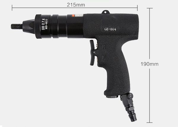 Pistola rivettatrice pneumatica M4 ~ M12 con teste filettate autobloccanti Utensili pneumatici per rivetti pneumatici