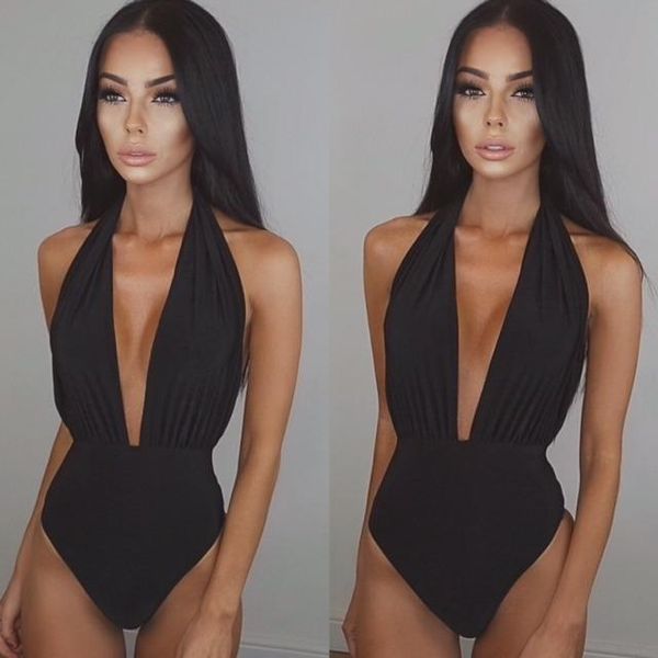 

fashion one pieces swimwear bikini, White;black