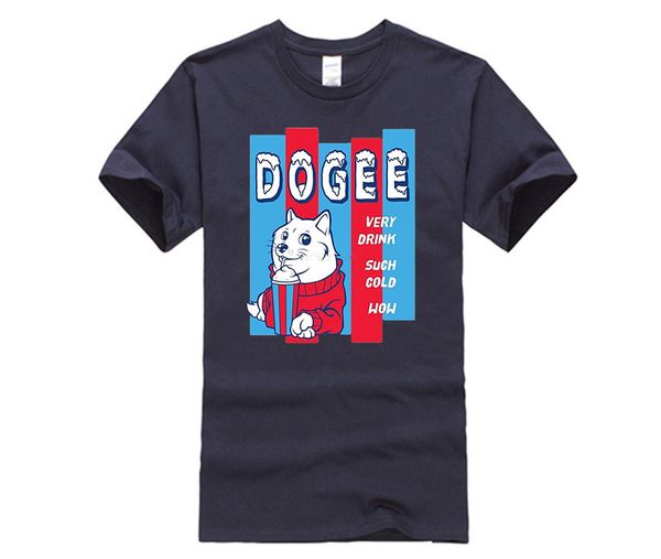 Funny Shiba Inu Dog T Shirt Dogee Very Drink Such Cold Wow T Shirt Shop Order Tees Shirt Team Short Sleeve Fathers Day T Shirt Making T Shirts For