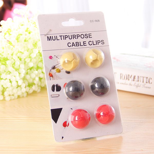 

Attractive cable clip de k tidy wire drop lead u b charger cord holder organizer holder line acce orie cable winder 6pc et