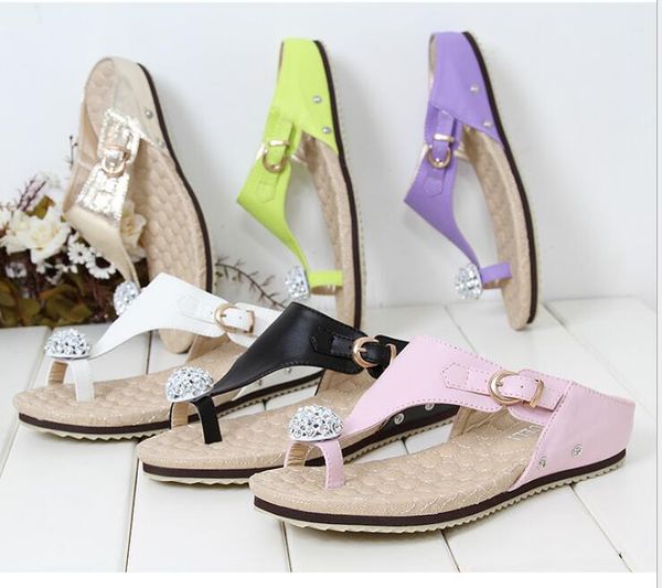 2018 Fashion Rhinestone Clip Toe Flip Flops Women S Shoes