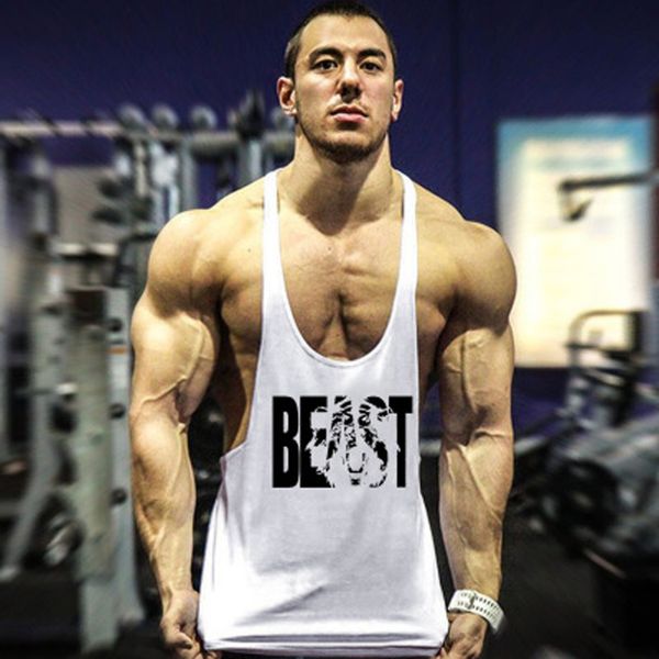 

brand color clothing gyms tank men fitness sleeveless shirt combed cotton muscle vest bodybuilding stringer running vest, Black;blue