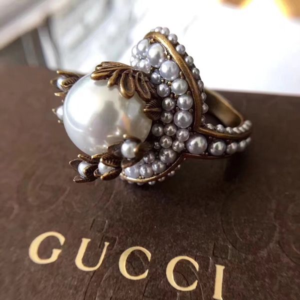 

Italy Brand Pearls Wedding Rings Luxury Brand Designer Women's Rings Flower Shaped Bling Bling Women's Luxury Jewelry