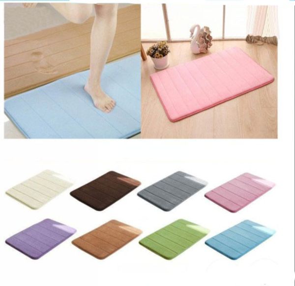 Whole Useful 40 60cm Memory Foam Camping Mat Bathroom Horizontal Stripes Rug Absorbent Non Slip Folding Bath Mats By Greatamy