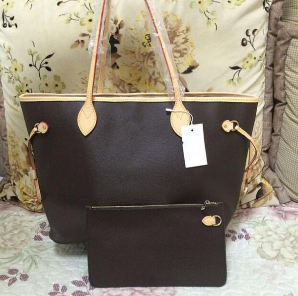 

2018 wholesale favorite brand name fashion women neverfull mm /gm handbag tote bag with purse shopping shoulder outdoor bag