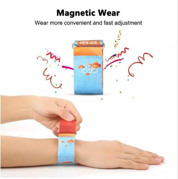 

New 18 tyle mart paper watch fa hion waterproof magic led wri tband digital watch lover paper watche for kid pre ent wri t