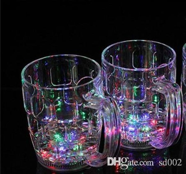 

luminous beer cup colorful led light discolored water sensing mug bardian wine glass novelty gift bar supplies 6 9jc dd