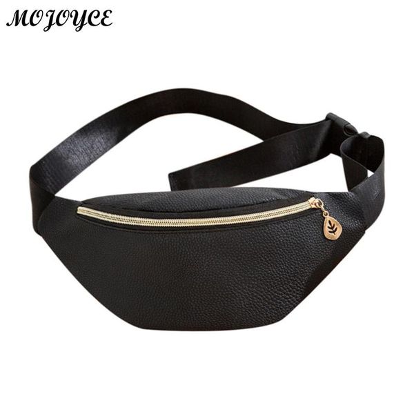 

2018 fashion women men waist bag pu leather belt waterproof pack phone female hip bags fanny packs casual holographic chest bags