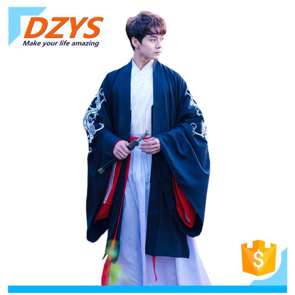 

2018 dzys-dx chinese ancient taoist robe, Tan;black