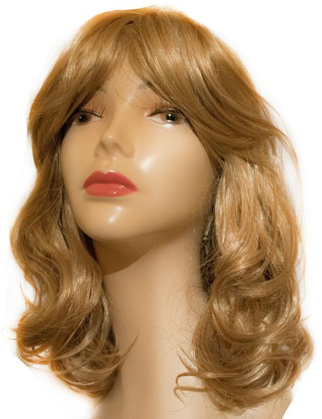 

wigs women fringe blonde medium wavy hair wigs, Black;brown