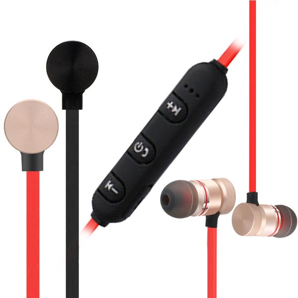 

2018 shipping metal magnetic wireless for iphone earphones 4.1 headphones stereo sports wireless in-ear bluetooth headphones