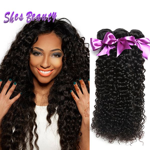Shesbeauty Brazilian Curly Human Hair 3 Bundles Good Quality
