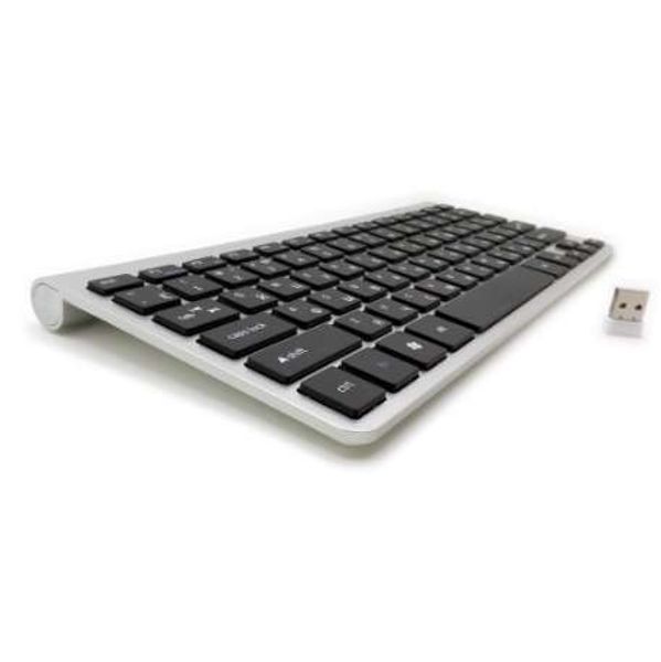 Russische Tastatur, ultradünn, stumm, kabellose Tastatur, Schere, 2,4 G Tastatur für Mac Windows XP 8 7 10 Vista Android TV Box