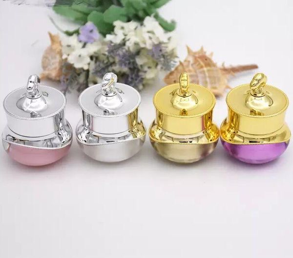 

new 5g crown shape cream jar 5colors refillable 5ml cosmetic travel size face cream bottle lotion empty pot container