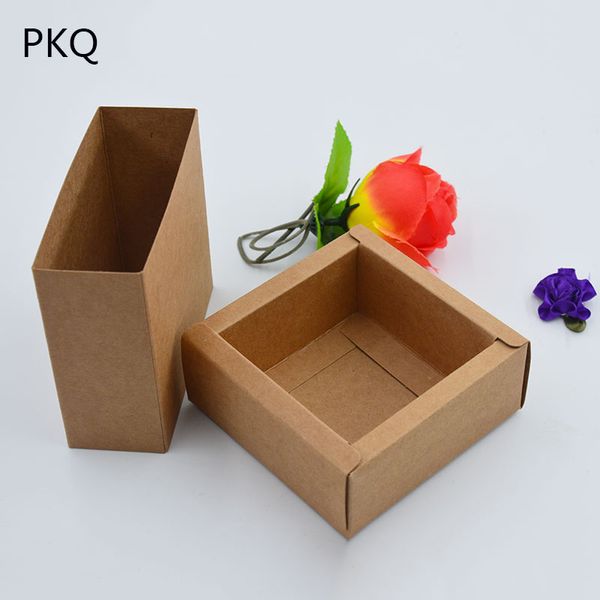 

50pcs small gift box for jewelry kraft paper packaging boxes drawer paper box for soap diy craft cardboard packing carton