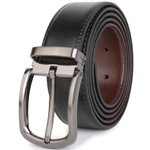 Korean Mens PU Leather Belt Anti-allergic Buckle Waistband #23593-#23602