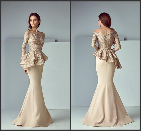 

шампанское с кружевной баской с длинными рукавами и вечерними платьями 2019 новое платье с длинным рукавом с длинными рукавами дубай арабска, Black;red