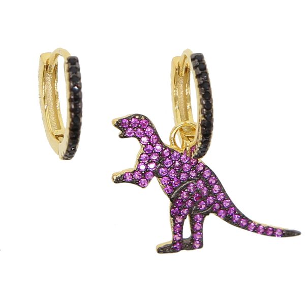 

925 sterling siliver cute animal dinosaur earth charm dangle earring gold plated european elegance gorgeous women ladies gift jewelry, Silver