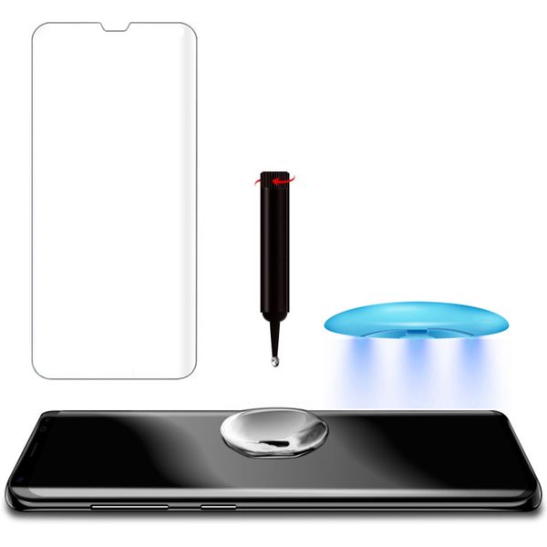 

УФ-нано жидкий клей протектор экрана для Samsung Galaxy S10 Plus S8 Примечание 9 8 3D полное пок