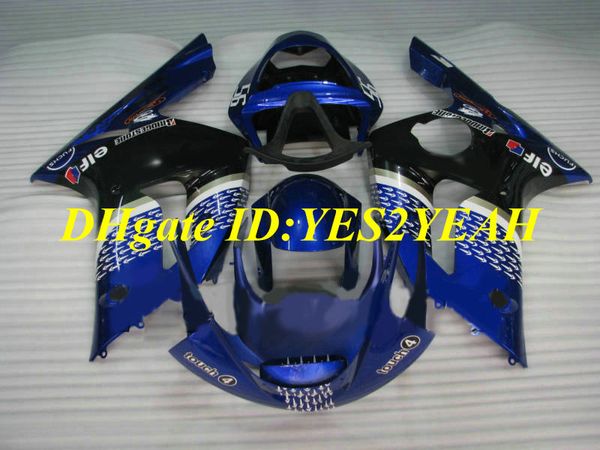 Kit carena stampo iniezione per KAWASAKI Ninja ZX6R 636 03 04 ZX 6R 2003 2004 ABS Set carene blu nere + regali KG05