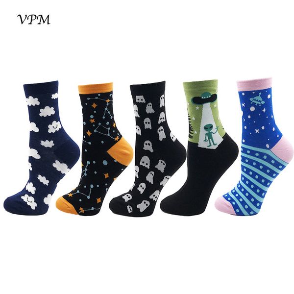

Winter Ankle Autumn Warm Women Socks Colorful Cartoon Cute Food Milk Fruits Lovely Funny Socks (5 Pairs /Lot ) Polyester