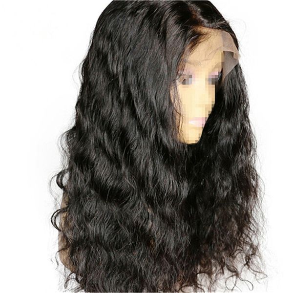 

brazilian body wave wig human hair for black white woman 150% density remy vrigin wigs natural color front lace cap swiss lace ship, Black;brown
