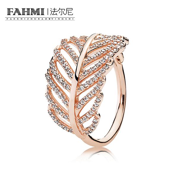 

fahmi 100% 925 sterling silver 1:1 original authentic charm 180886cz temperament fashion glamour retro ring wedding women jewelry, Slivery;golden