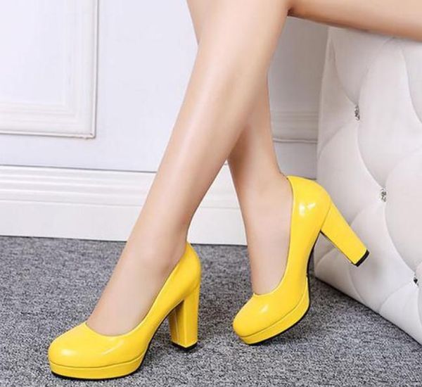 

send 2018 spring and autumn new style fashion coarse heel high-heeled women's shoes, Black
