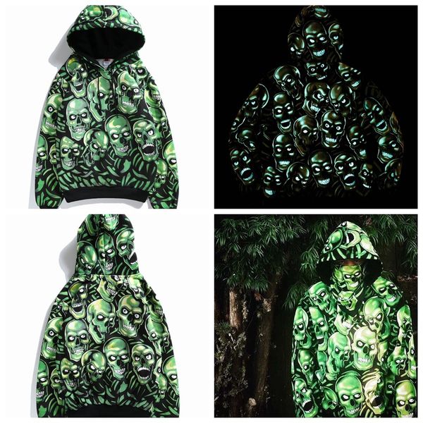 

18ss new autumn winter lover skull hooded sport hoodies sweatshirt teenager loose skull pile hip hop spots streetwear, Black