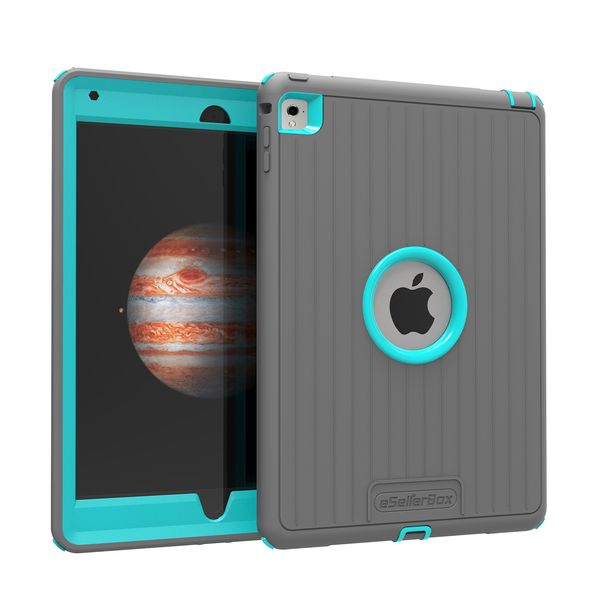 

eSellerBox Defender Case For 10.5 ipad pro ipad Air1 ipad Air2 9.7 ipad2.3.4 3 in 1 Cases Protective Cover DHL Free