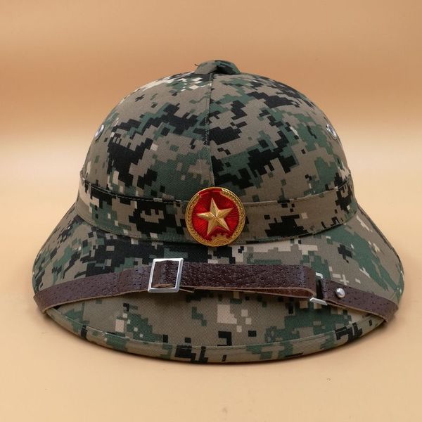 

vietnam war hat nva vietcong vc pith helmet jungle explorer cap marpat woodland with badge - world store, Black;white