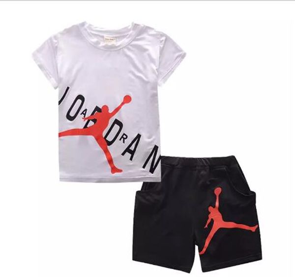 

модные летние детские мальчики одежда костюмы дети прекрасная футболка + брюки 2 шт. детские повседневные костюмы детские наборы, White