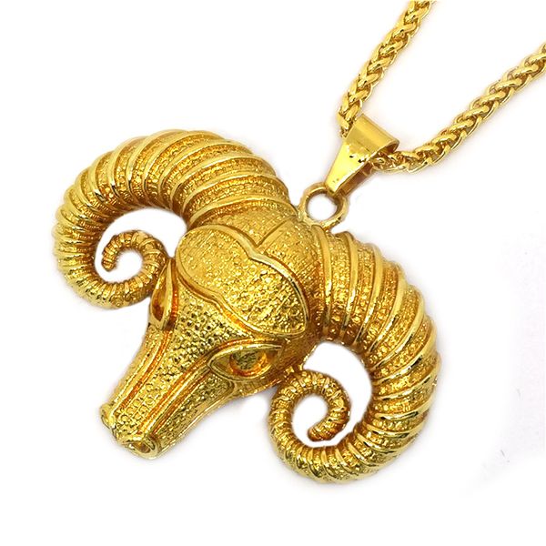 

2018 gold color bull hip hop necklace hiphop long chian ngau tau necklaces for men women boys punk jewelry rock accessorie, Silver