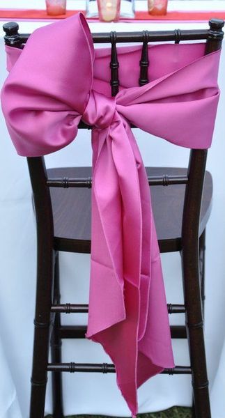 

selling taffeta diy fuchsia bowknot for chair sash rinnon for wedding party