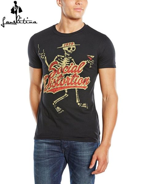

fashion shirt printed t-shirt funny t shirt social distortion men's vintage 79 t-shirt black, White;black