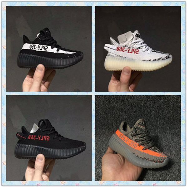 

We t 350 running hoe baby kid run hoe kanye v2 children athletic hoe boy girl neaker black red cream white zebra